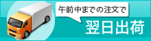 午前中までの注文で翌日出荷